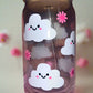Cute cloud glass can☁️🌸