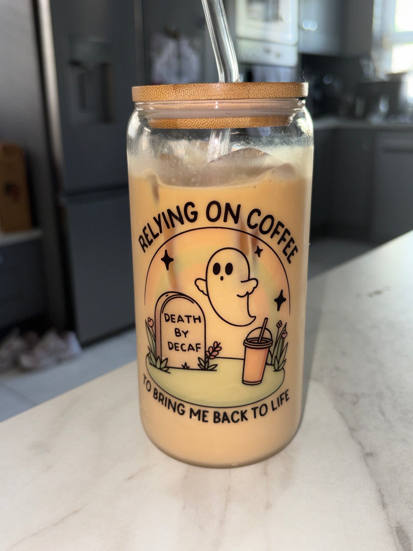 Death by decaf glass can👻