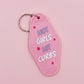 Hot girls hit curbs motel keychain💕
