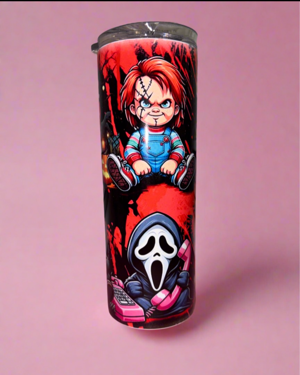 Horror movie theme 20oz skinny tumbler