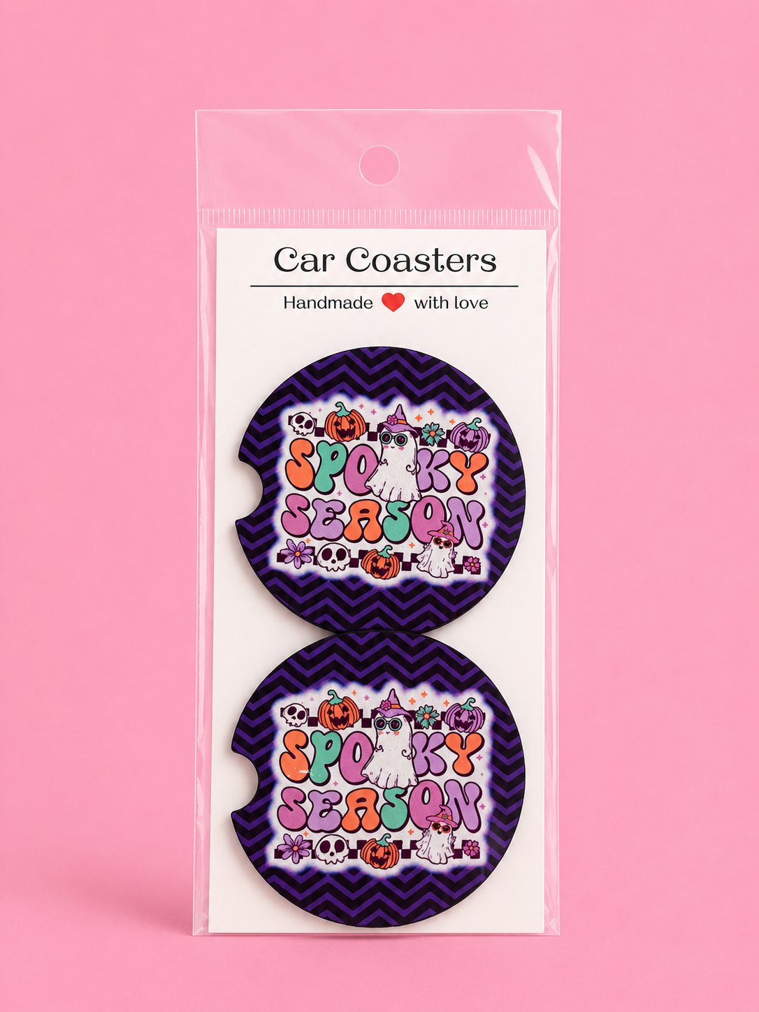 Spooky season car coaster set👻💕