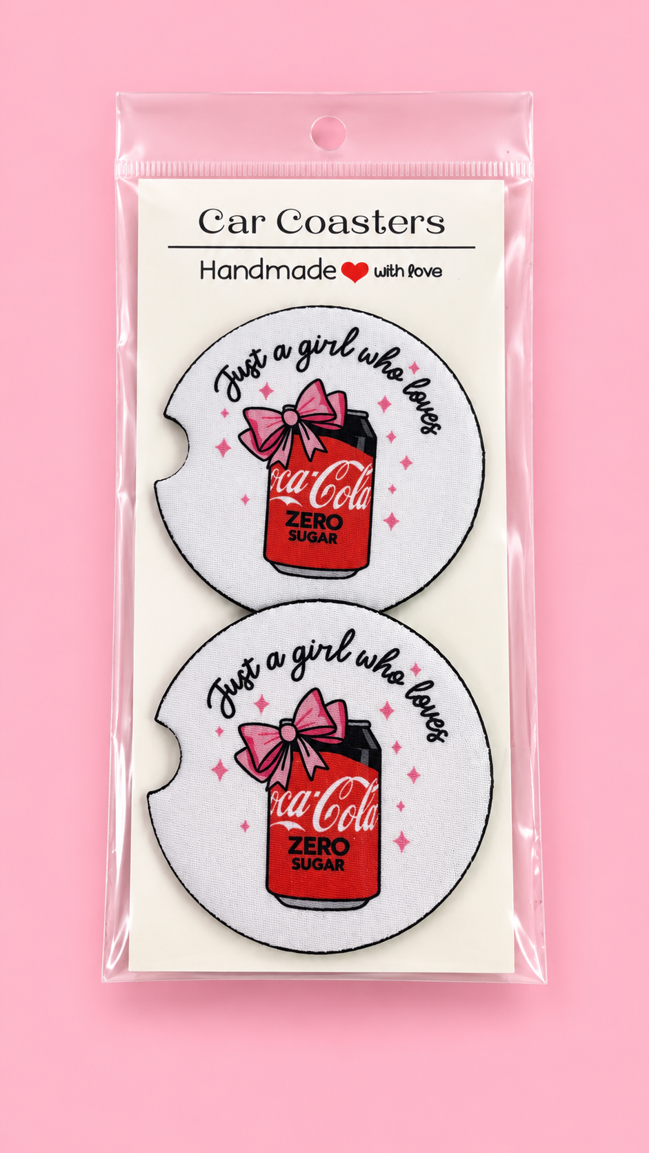 Just a girl who loves Coke Zero car coaster set🎀✨