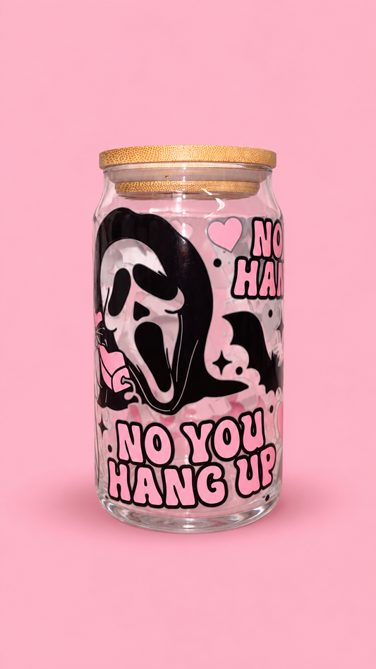 No you hang up glass can💕