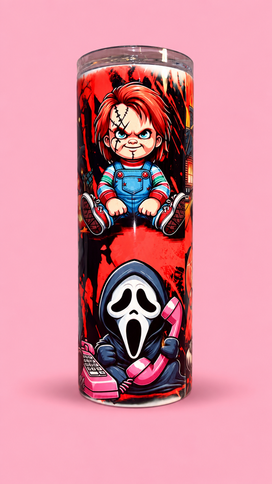 Horror movie theme 20oz skinny tumbler