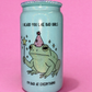 I heard you like bad girls blue glitter 16oz glass can🐸