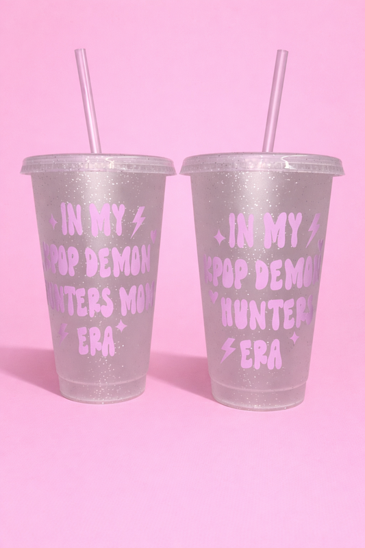 In my Kpop demon hunters era mom and mini matching cup✨💕