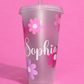Cute flower cold cup🌸💕