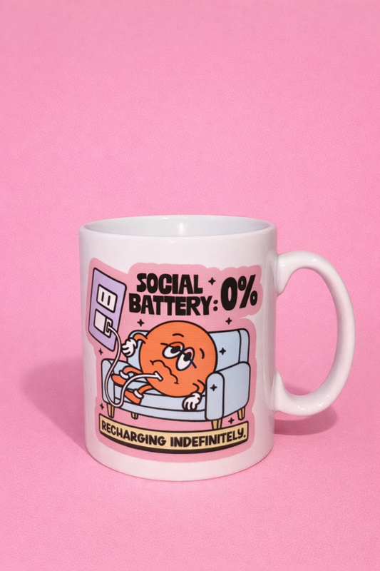 Social battery 0% mug🪫✨